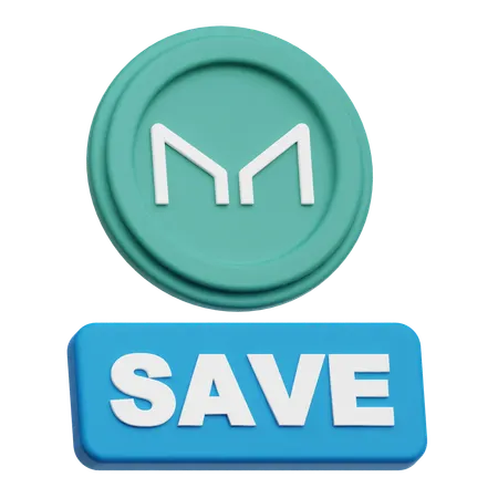 Maker Coin save  3D Icon