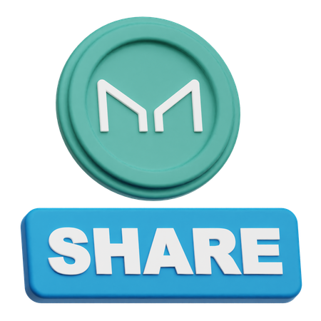 Maker Coin share  3D Icon
