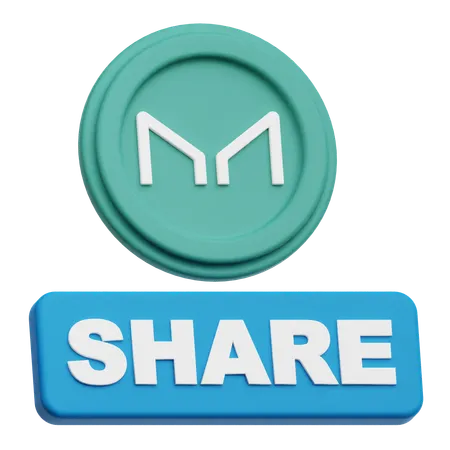 Maker Coin share  3D Icon