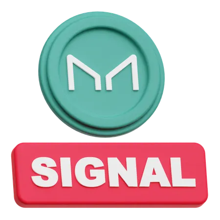 Maker Coin signal  3D Icon