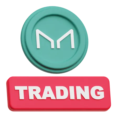 Maker Coin trading  3D Icon