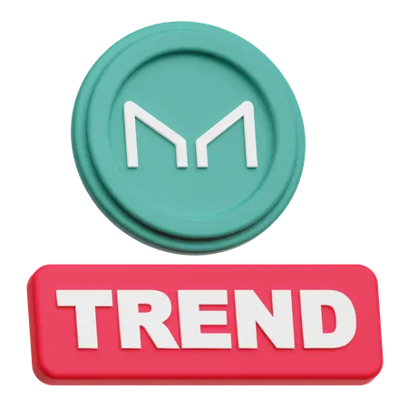 Maker Coin trend  3D Icon