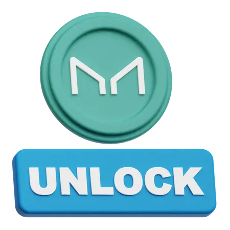 Maker Coin unlock  3D Icon