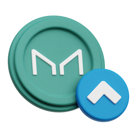 Maker Coin Up  3D Icon