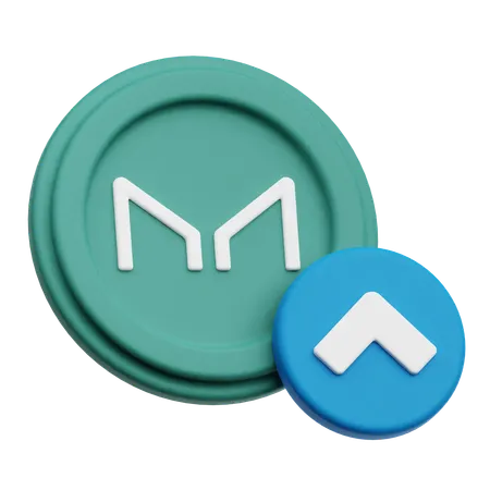 Maker Coin Up  3D Icon