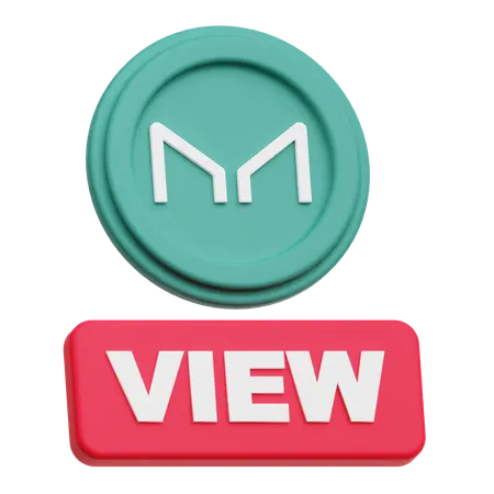 Maker Coin view  3D Icon