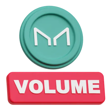 Maker Coin volume  3D Icon