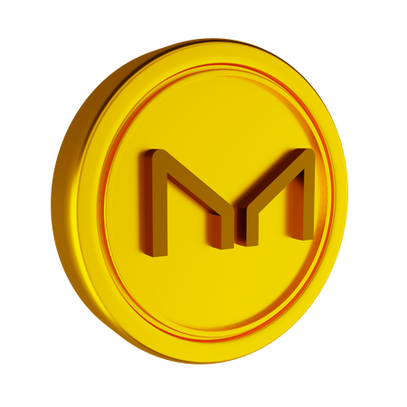Maker Crypto Coin  3D Icon