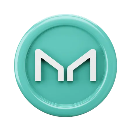 Maker MKR Coin  3D Icon