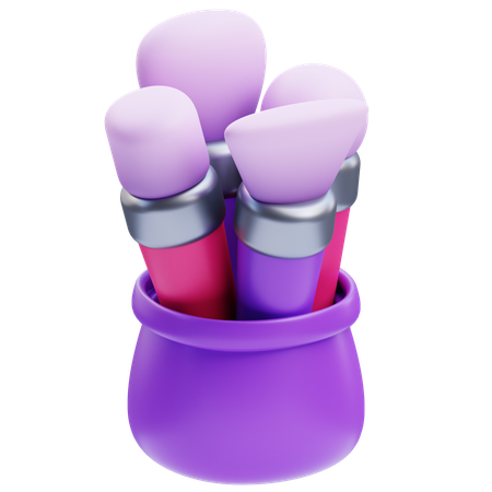 Makeup Brush  3D Icon