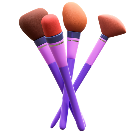 Makeup Brushes  3D Illustration