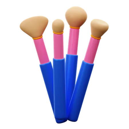 Makeup Brushes  3D Illustration