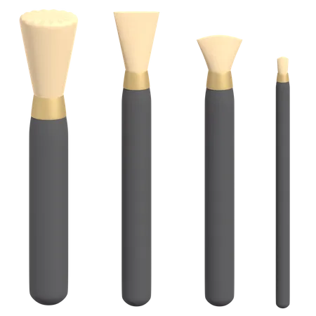 Makeup Brushes  3D Illustration