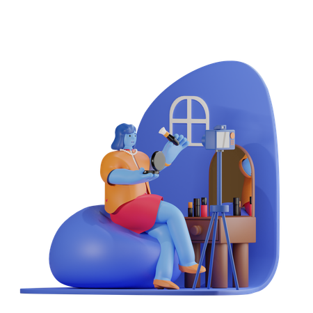 Makeup vlogger  3D Icon