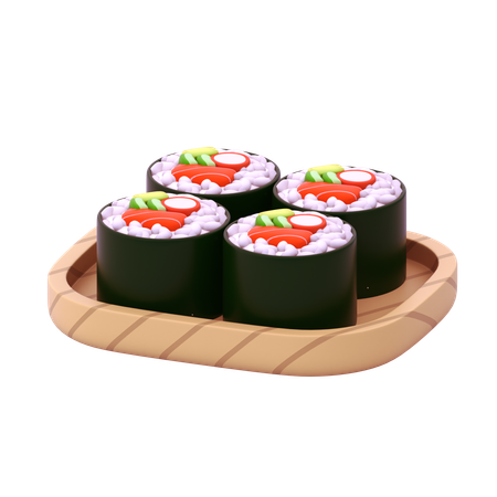 Maki Sushi  3D Icon