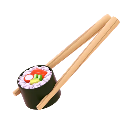 Maki Sushi En Baguette  3D Icon