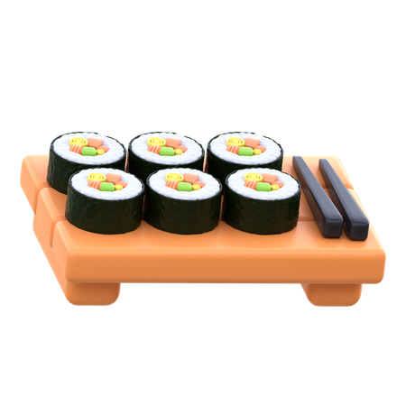 Maki Sushi Platter  3D Icon