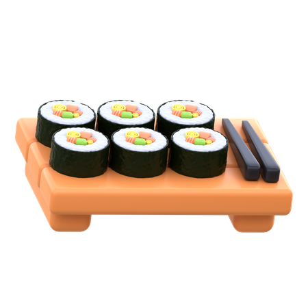 Maki Sushi Platter  3D Icon