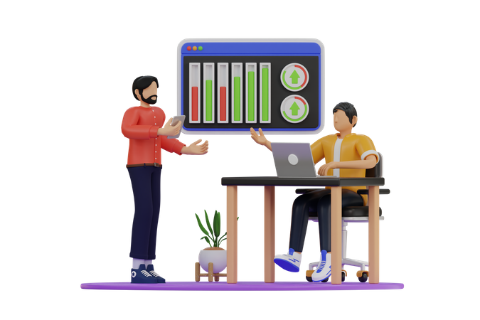 Making Business Growth  3D Illustration
