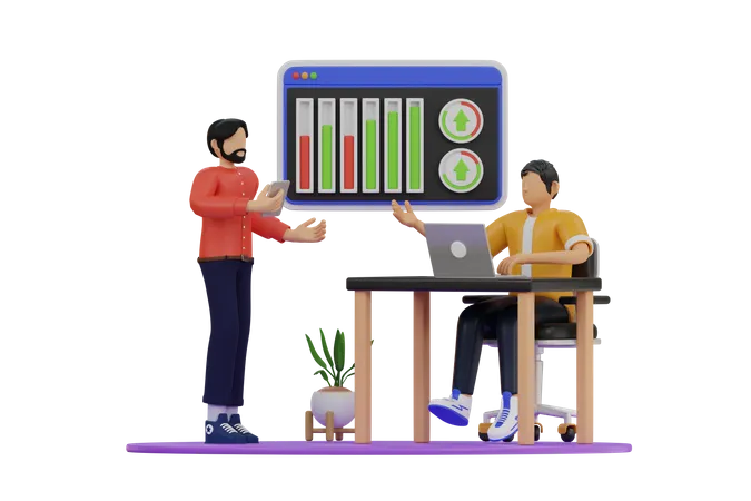 Making Business Growth  3D Illustration