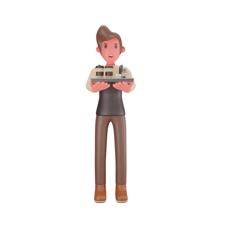 Mauvais barman  3D Illustration