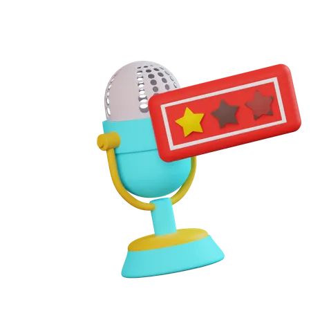 Mala calificación de podcast  3D Icon