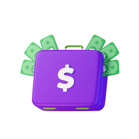 Mala de dólar  3D Icon