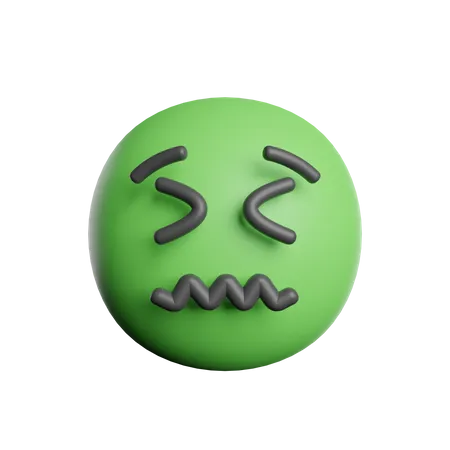 Emoticone Visage Malade 3D Icon
