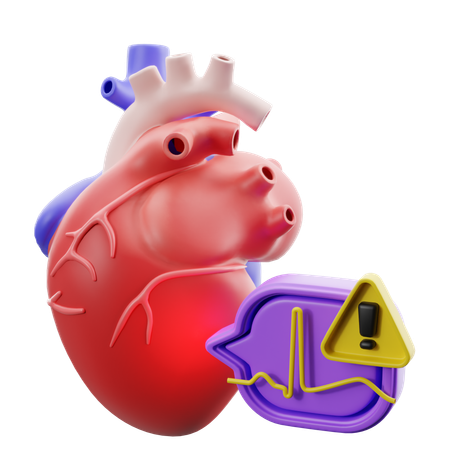 Maladie cardiaque arythmie cardiaque  3D Icon