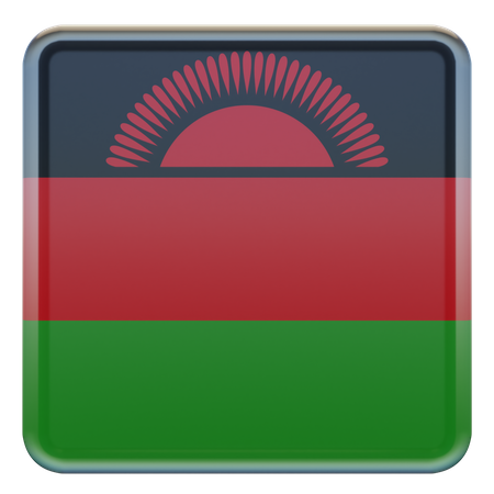 Malawi Square Flag  3D Icon