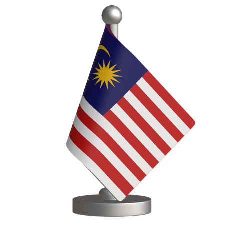 Malaysia Desk Flag  3D Icon