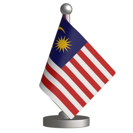 Malaysia Desk Flag  3D Icon