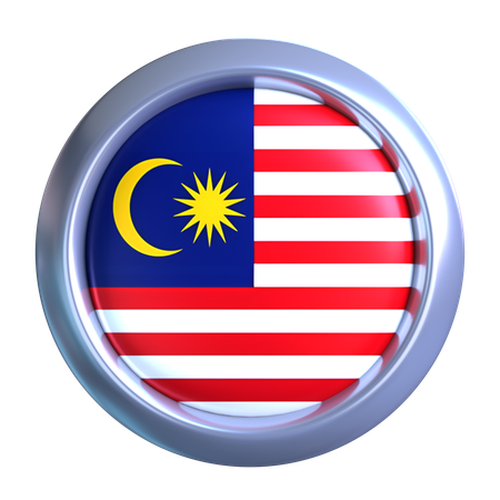 Malaysia Flag Emblem  3D Icon