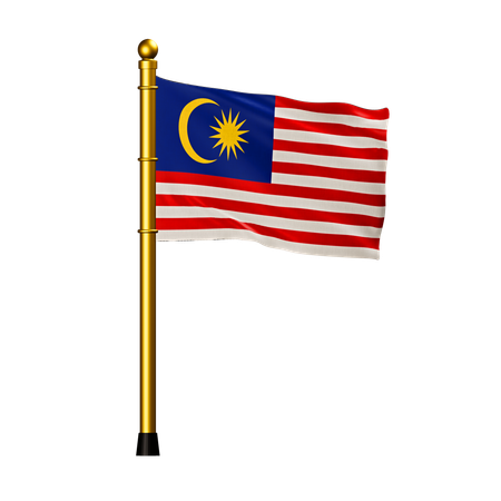 Malaysische Flagge  3D Icon