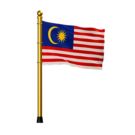 Malaysische Flagge  3D Icon