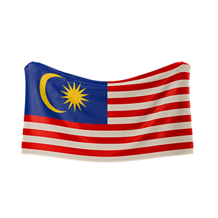 Malaysische Flagge  3D Icon