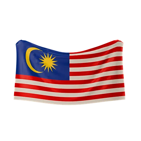 Malaysische Flagge  3D Icon