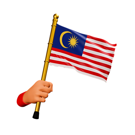 Malaysische Flagge  3D Icon