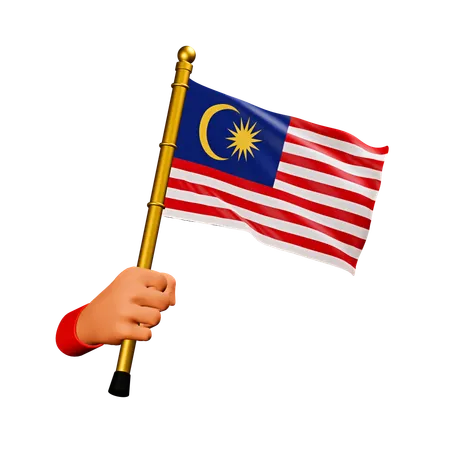 Malaysische Flagge  3D Icon