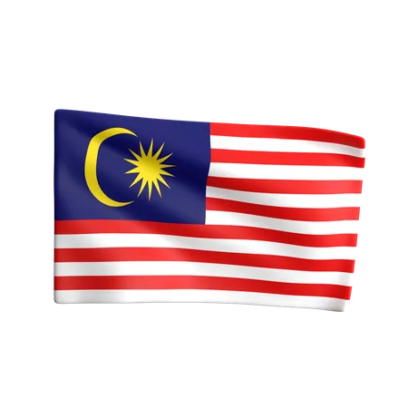 Malaysische Flagge  3D Icon