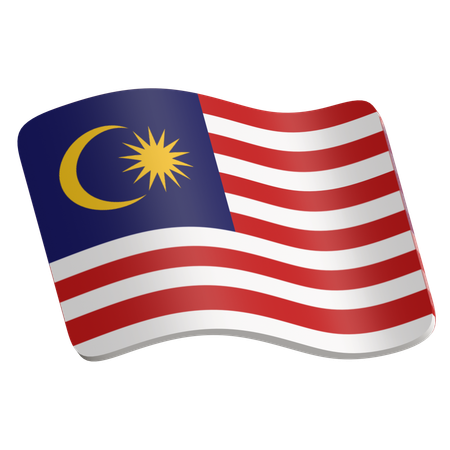 Malaysische Flagge  3D Icon