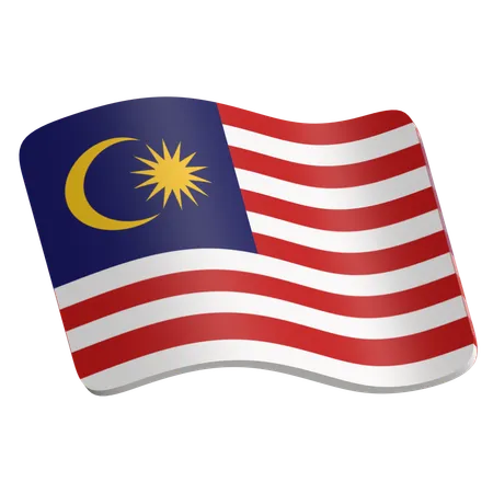 Malaysische Flagge  3D Icon