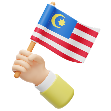 Malaysische Flagge  3D Icon