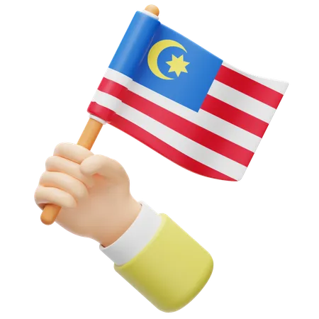 Malaysische Flagge  3D Icon