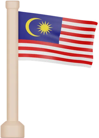 Malaysische Flagge  3D Icon