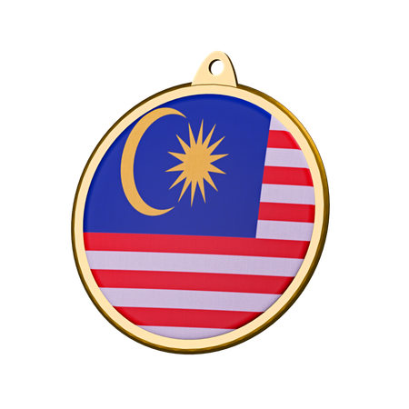 Malaysia flagge medaille abzeichen  3D Icon