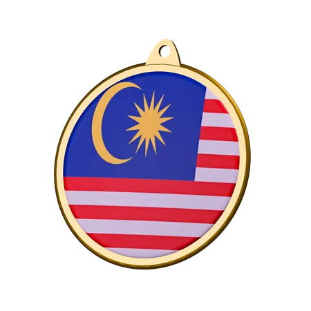 Malaysia flagge medaille abzeichen  3D Icon