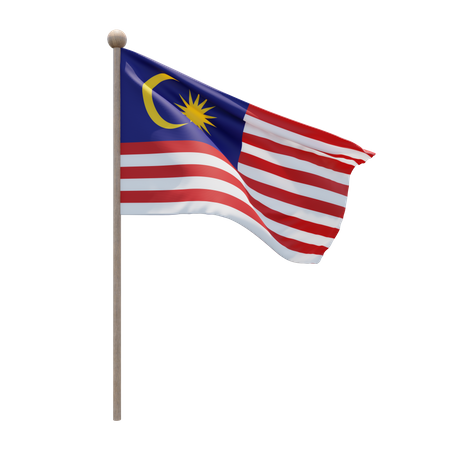 Malaysia Flagpole  3D Flag