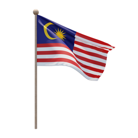 Malaysia Flagpole  3D Icon