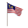 malaysia flag 3d illustration
